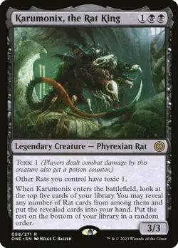 Karumonix, the Rat King: MtG Magic the Gathering Phyrexia All Will Be One FOIL - Image 1