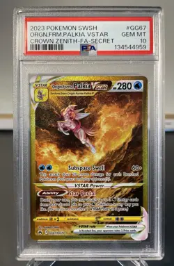 Pokemon TCG Origin Forme Palkia VSTAR GG67/GG70 Crown Zenith Secret Rare- PSA 10 - Image 1