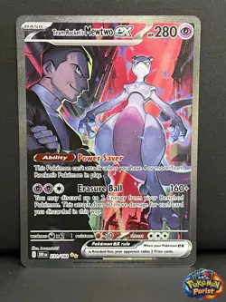 Pokemon TCG Team Rockets Mewtwo EX Special Illustration Destined Rivals - Image 1