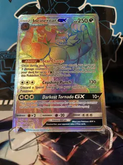 [OC] Pokemon TCG - Incineroar GX 188/181 Rainbow Secret Rare Sun & Moon - Image 1