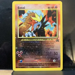 Pokemon TCG Entei Black Star Promos Holo Ken Sugimori SWIRL NM/LP - Image 1