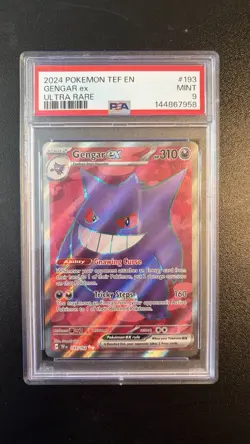 Pokemon TCG Gengar EX 193 Grade 9 Temporal Forces Ultra Rare Mint - Image 1