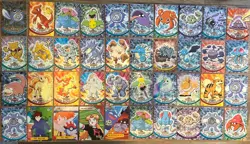 Pokemon Cards Topps Bundle x40 - 1 Holo Mixed Conditions - Blue & Green Labels - Image 1