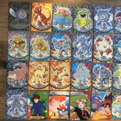 Pokemon Cards Topps Bundle x40 - 1 Holo Mixed Conditions - Blue & Green Labels - Image 2