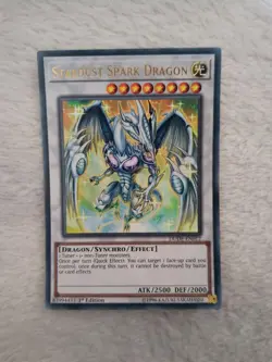 DUDE-EN012 Stardust Spark Dragon Ultra Rare 1st Edition YuGiOh Card - Image 1