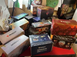 12x MTG EMPTY Bundle/Box Lot LCI Gift, MH2, MH3, WOE, OTJ, BRO VOW NO CARDS DICE - Image 1