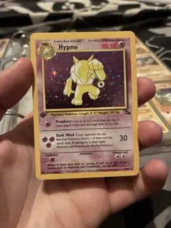 Hypno Fossil Holo Rare 1st Edition Pokemon TCG Card Stage 1 HP90 No. 8/62 (1999) - Image 2
