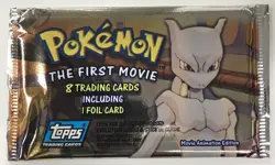 Topps Pokemon The First Movie Blue Label Factory Sealed 8 Card Pack - TCCCX - Image 1