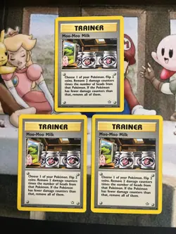 Moo-Moo Milk #101/111 Pokemon Trainer Card from Neo Genesis Set Common X3 - Image 1