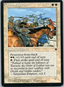 Magic the Gathering Order of Leitbur Randy Asplund-Faith Fallen Empires MTG - Image 1