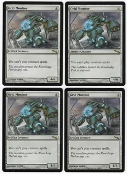 Grid Monitor x4 4x 2003 Mirrodin PLAYSET Colorless Artifact Creature MTG NM AZ1 - Image 1