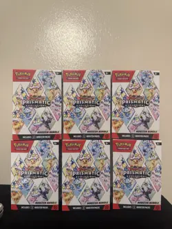 Pokemon TCG Prismatic Evolutions Booster Bundles Lot Of 6 Factory Sealed New - Image 1
