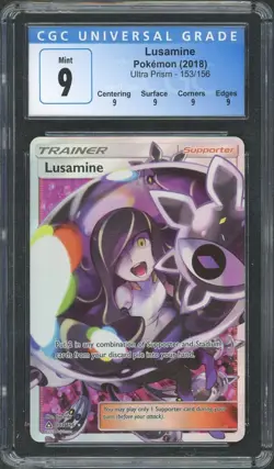 Pokemon Ultra Prism Lusamine 153/156 CGC 9 - Image 1