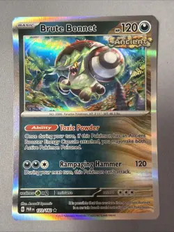 Pokemon TCG * Paradox Rift * 123/182 Brute Bonnet Holo Rare * FRESH PK - Image 1