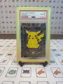 POKEMON 2000 TOPPS CHROME PIKACHU 25 PSA 10 - Image 1