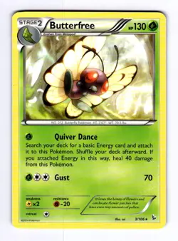 Butterfree XY - Flashfire #3 (2014) Rare NM Pokemon - Image 1