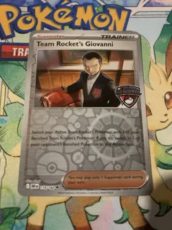 Pokemon TCG Team Rocket's Giovanni Supporter Regional Stamped 174/182 - Image 1