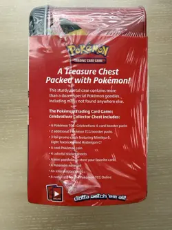 Pokemon TCG 25th Anniversary Celebrations Collector Chest Lunch Box Tin Sealed - Image 2