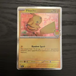 Pikachu 051/162 & Coin -2026 Pokemon Day Stamped Promo - Pokemon TCG Mint - Image 1