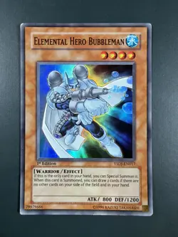 Yugioh - Elemental Hero Bubbleman - Super Rare - YSDJ - 1st - Image 1