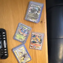 Pokemon EX Foil Card Lot M Charizard M Rayquaza Alakazam Kyurem 4 Cards - Image 1