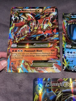 Pokemon 3 Jumbo Card Lot Mega Blaziken Ex, Mega Swampert Ex, Mega Lucario Ex - Image 3