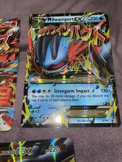 Pokemon 3 Jumbo Card Lot Mega Blaziken Ex, Mega Swampert Ex, Mega Lucario Ex - Image 4