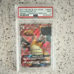 Pokemon Charizard GX SM Black Star Promo SM60 Holo PSA 9 Full Art Card - Image 1
