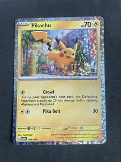 Pokemon Card Pikachu 006/015 Mcdonald's Promo 2023 Regular Holo NM - Image 1