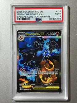 Mega Charizard X EX 2025 Pokemon PFL EN SIR 125/094 PSA 9 MINT - Image 1