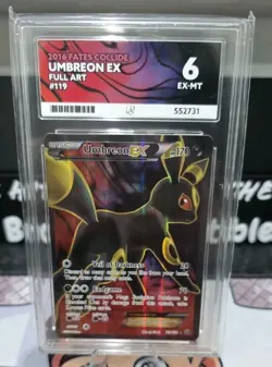 Umbreon EX 119/124 — XY Fates Collide — Full Art Pokemon Card — ACE 6 EX MINT - Image 1