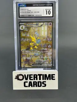 2023 Pokemon Scarlet & Violet 151 Alakazam Ex Holo 201/165 CGC 10 GEM MT - Image 1
