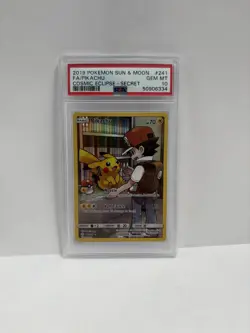 Pokemon 2019 Sun and Moon Cosmic Eclipse Pikachu SCR #241 PSA 10 GEM MINT - Image 1