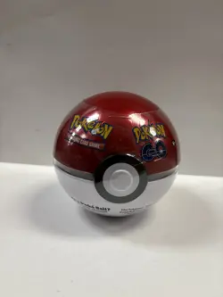 2022 Pokemon TCG Pokemon Go Red Pokeball Tin A22 NEW SEALED 3 Booster - Image 1