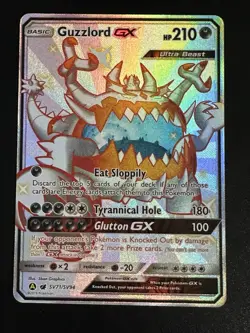 Guzzlord GX SV71/SV94 Pokemon Hidden Fates Full Art Shiny Holo Ultra Rare NM - Image 1