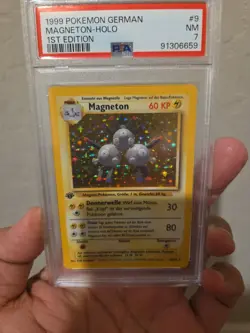 Magneton 9/102 Holo Rare 1st Edition - PSA 7 - Base Set German - Pokemon TCG - Image 1