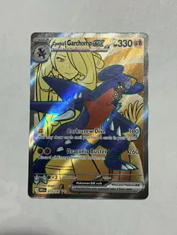 Pokemon TCG Cynthia's Garchomp EX Full Art 215/182 Destined Rivals Ultra Rare - Image 1
