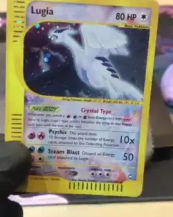 Pokemon TCG - Crystal Lugia 149/147 Aquapolis — Secret Rare - LP - Raw - Swirl U - Image 2