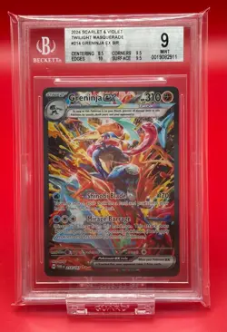 2024 Pokemon, Twilight Masquerade, EN, GRENINJA EX, 214, SIR, BGS 9, MINT - Image 1