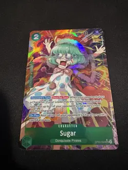 One Piece TCG Kingdoms Of Intrigue Sugar OP04-024 SR Alternate Art Foil Card NM - Image 1