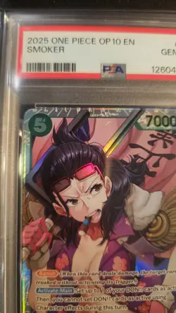 Bandai One Piece CCG Smoker OP10-030 Royal Blood Foil Super Rare PSA 10 - Image 5