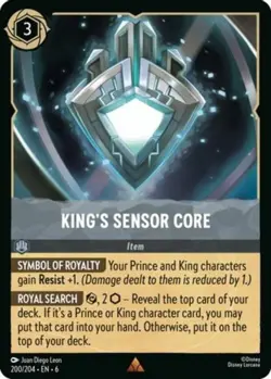 1x King's Sensor Core - 200/204 - Rare - Cold Foil NM-Mint Disney Lorcana: Azuri - Image 1