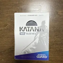 1 pack of 100 Ultimate Guard Katana Transparent Standard Sized Card Sleeves - Image 5