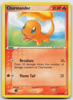 Pokemon Card Charmander Common Crystal Guardians 48/100 - Image 1