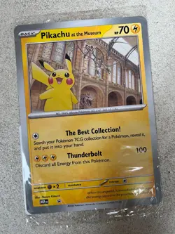 Pokemon TCG Promo Oversized Card - Pikachu at the Museum (Sealed) - UK - Image 1