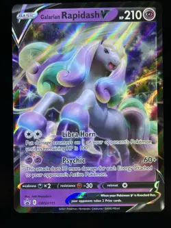 Galarian Rapidash SWSH111 Pokemon Card- Near Mint- SWSH Black Star Promo - Image 1