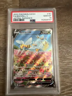 Pokemon TCG Beedrill v Astral Radiance Holo Ultra Rare Card 161/189 PSA 10 - Image 1