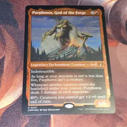 Purphoros, God Of The Forge X1 Mtg Commander Masters Nm Etched Foil - Image 1