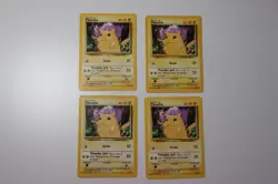 Pokemon Base Set Pikachu 58/102 – Unlimited – Lot of 4 – Vintage WOTC - Image 1