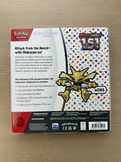 TCG Scarlet & Violet Alakazam EX Pokemon 151 Collection Factory Sealed - Image 3